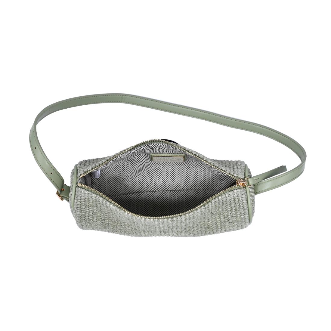 Woman wearing Sage Moda Luxe Mila - Straw Shoulder Bag 842017141686 View 9 | Sage