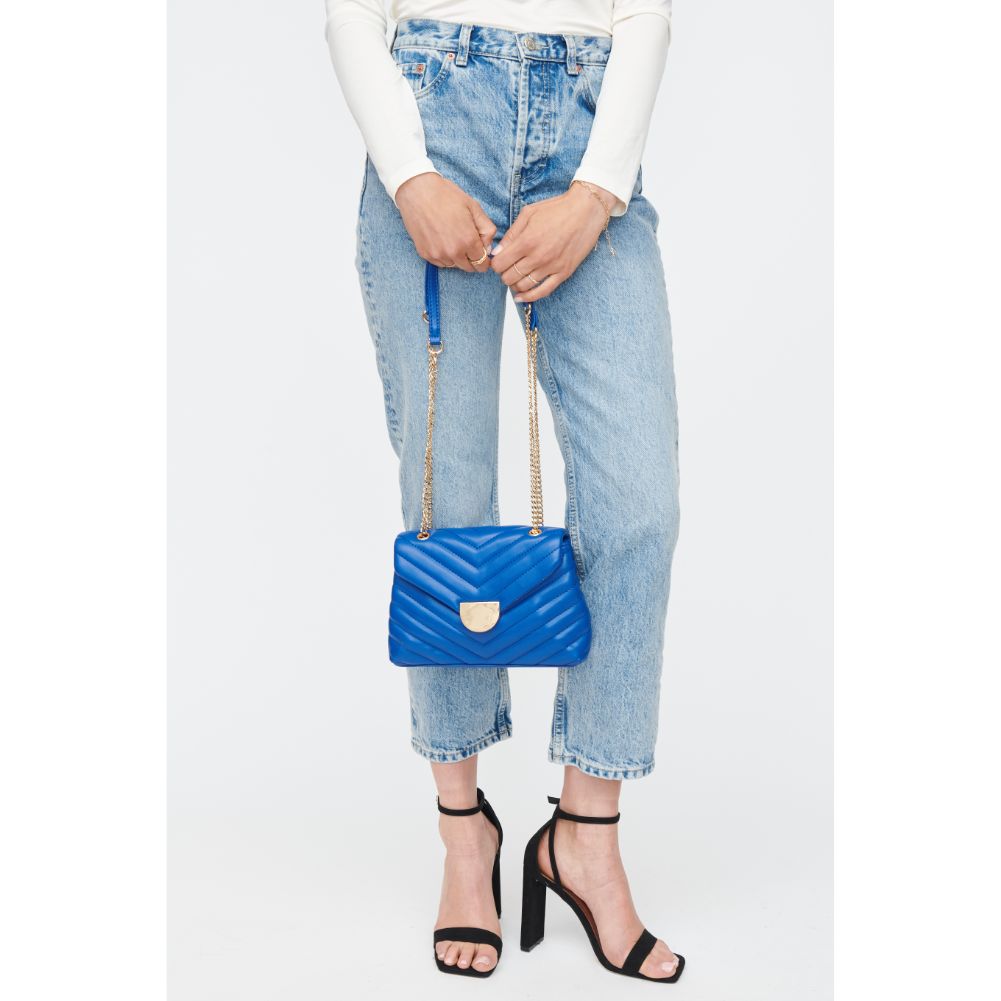 Woman wearing Cobalt Sol and Selene Nora Crossbody 842017130505 View 2 | Cobalt