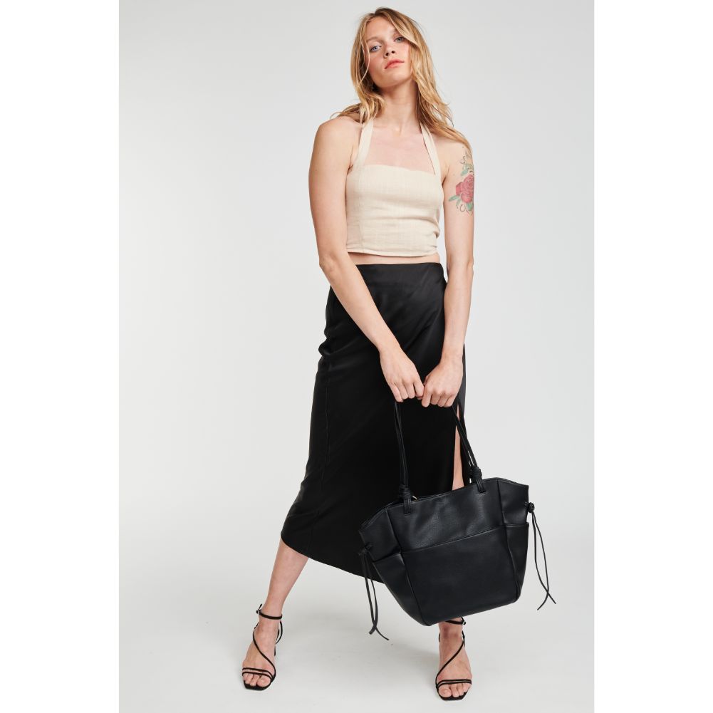 Woman wearing Black Moda Luxe Chloe Hobo 842017126874 View 2 | Black