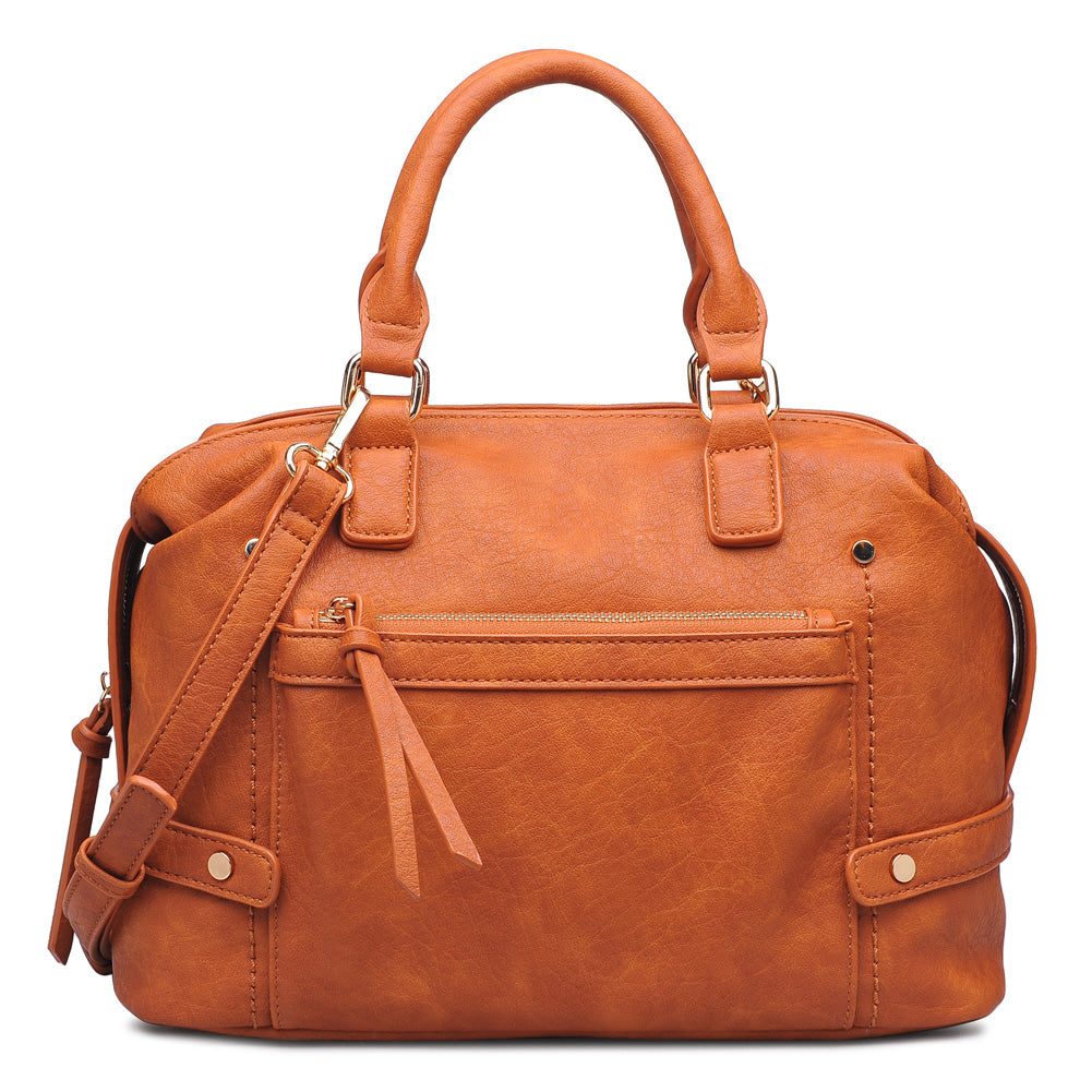 Product Image of Moda Luxe Augusta Patina Satchel 842017106609 View 1 | Tan