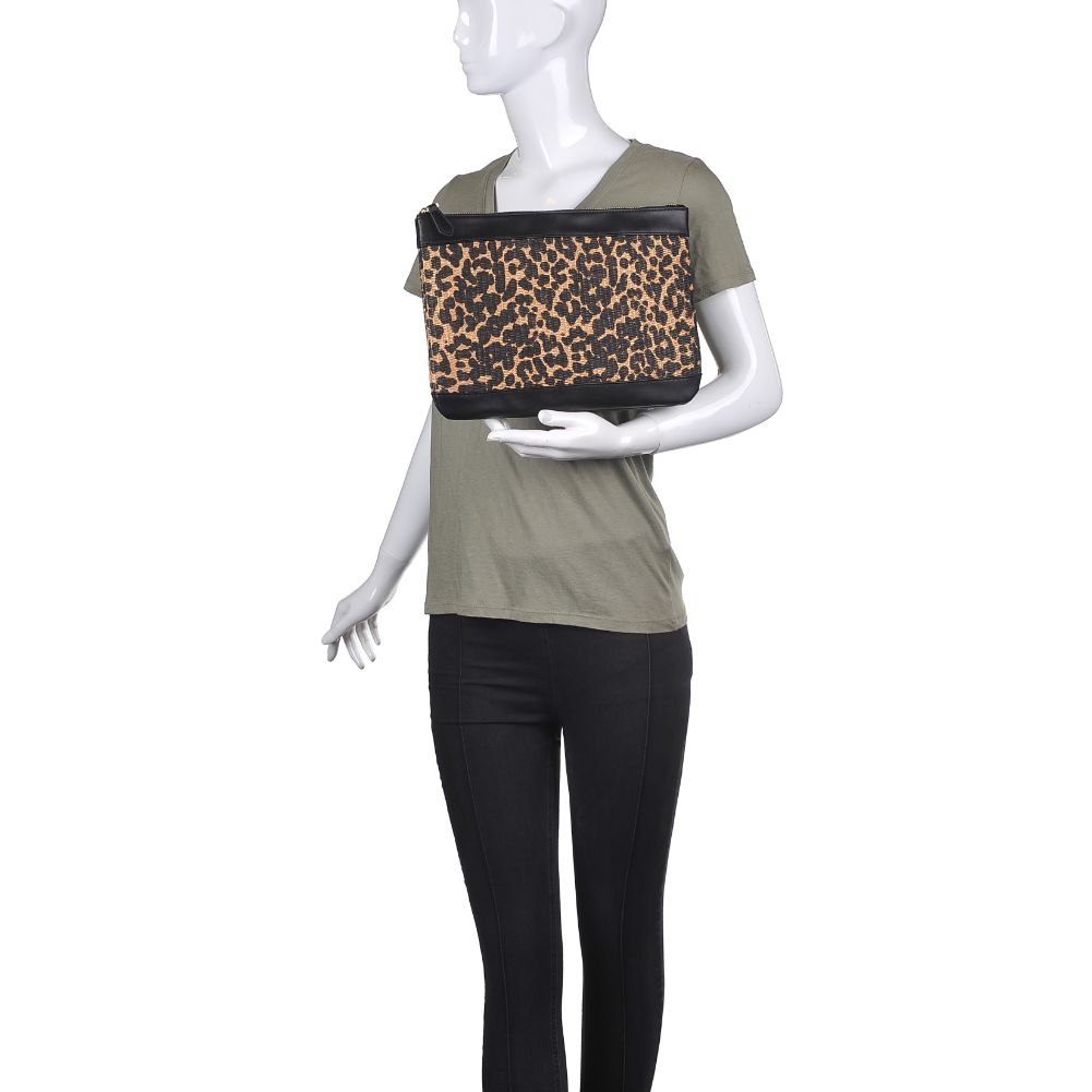 Product Image of Moda Luxe Ibiza Clutch 842017124788 View 5 | Brown Leopard