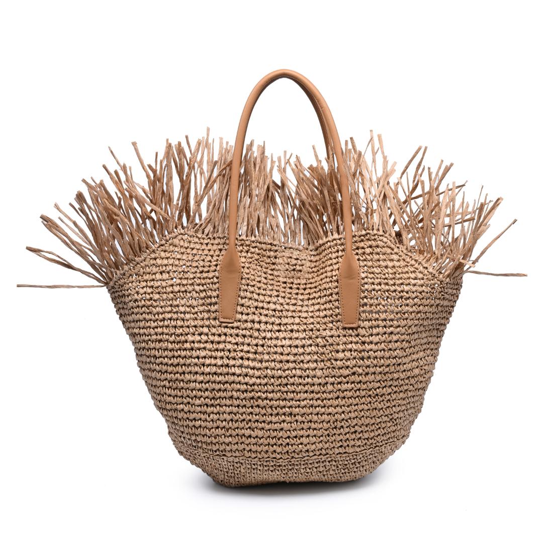 Woman wearing Natural Moda Luxe Petra Tote 842017140672 View 5 | Natural