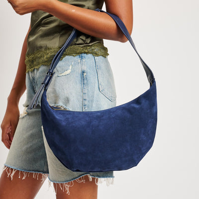 Woman wearing Midnight Moda Luxe Elodie Shoulder Bag 842017139027 View 1 | Midnight