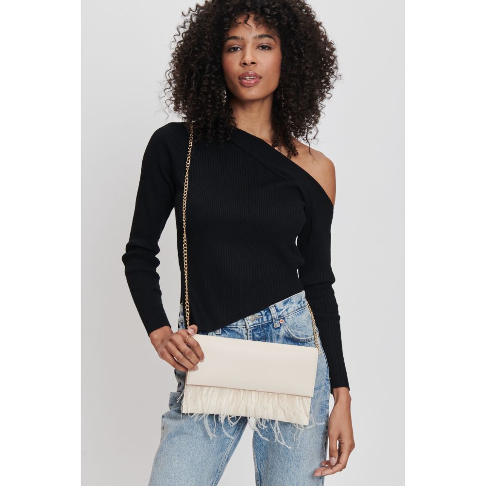 Woman wearing Nude Sol and Selene Everlee Clutch 842017131137 View 2 | Nude