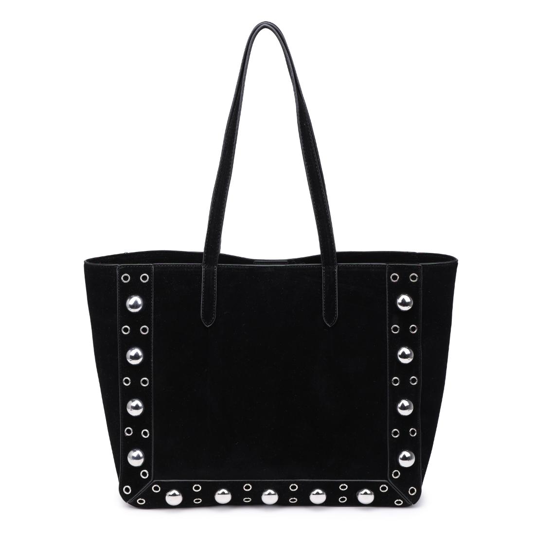 Woman wearing Black Moda Luxe Karli Tote 842017139904 View 5 | Black