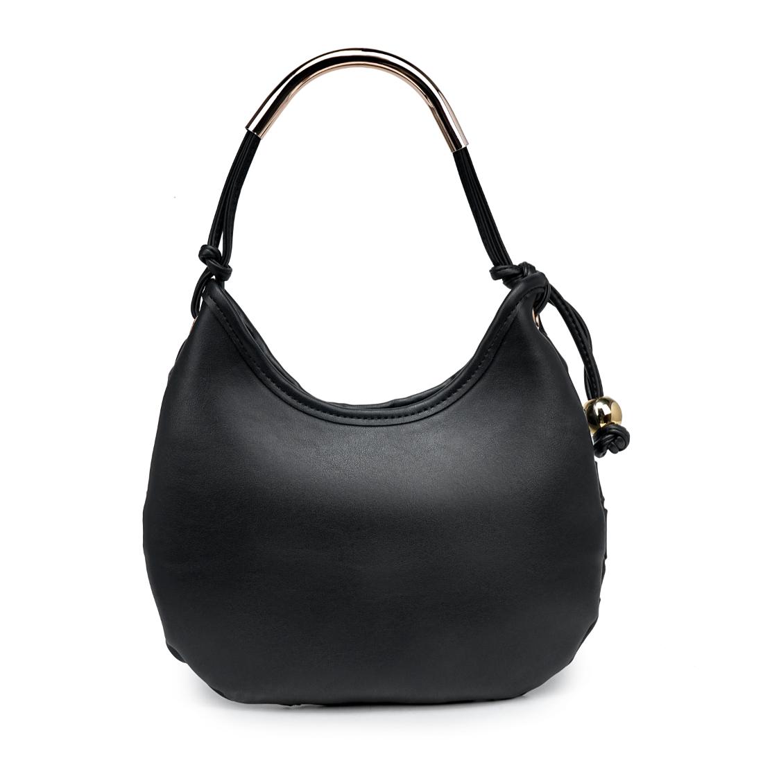 Woman wearing Black Moda Luxe Lucia Hobo 842017141211 View 7 | Black