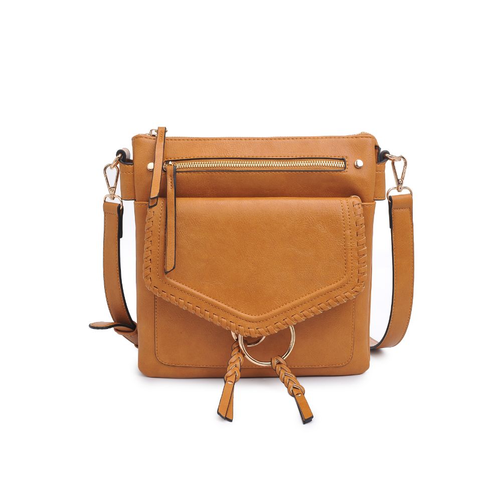 Woman wearing Mustard Moda Luxe Leslie Messenger 842017128205 View 5 | Mustard