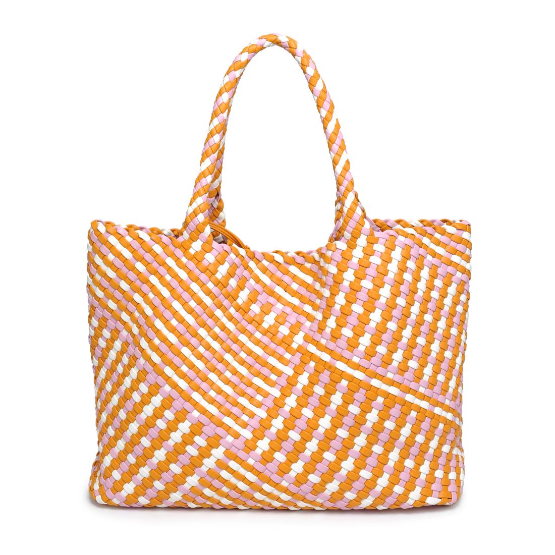 Woman wearing Multi Moda Luxe Solana Tote 842017137238 View 7 | Multi