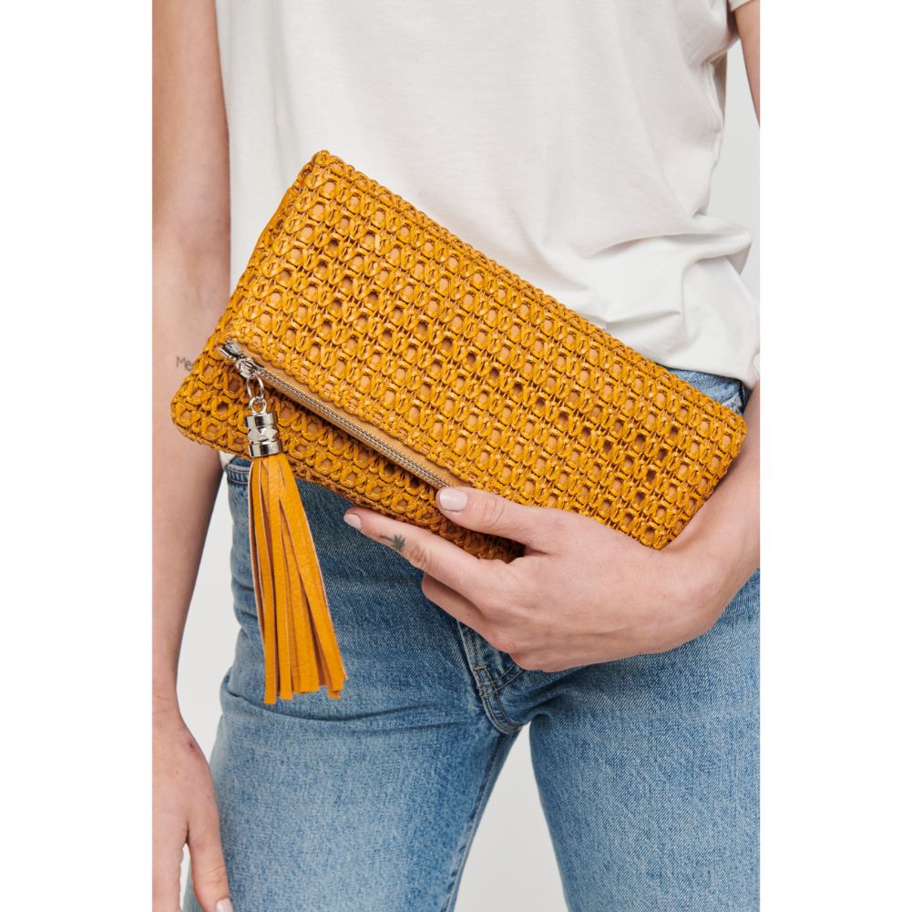 Woman wearing Marigold Moda Luxe Summer Crossbody 842017124412 View 1 | Marigold