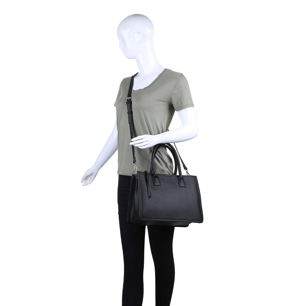 Product Image of Moda Luxe Amanda Satchel 842017116356 View 5 | Black