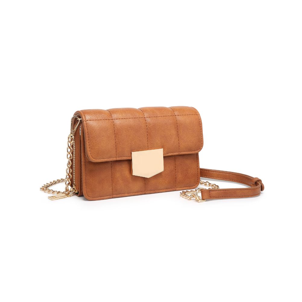 Woman wearing Tan Moda Luxe Alina Crossbody 842017128359 View 6 | Tan