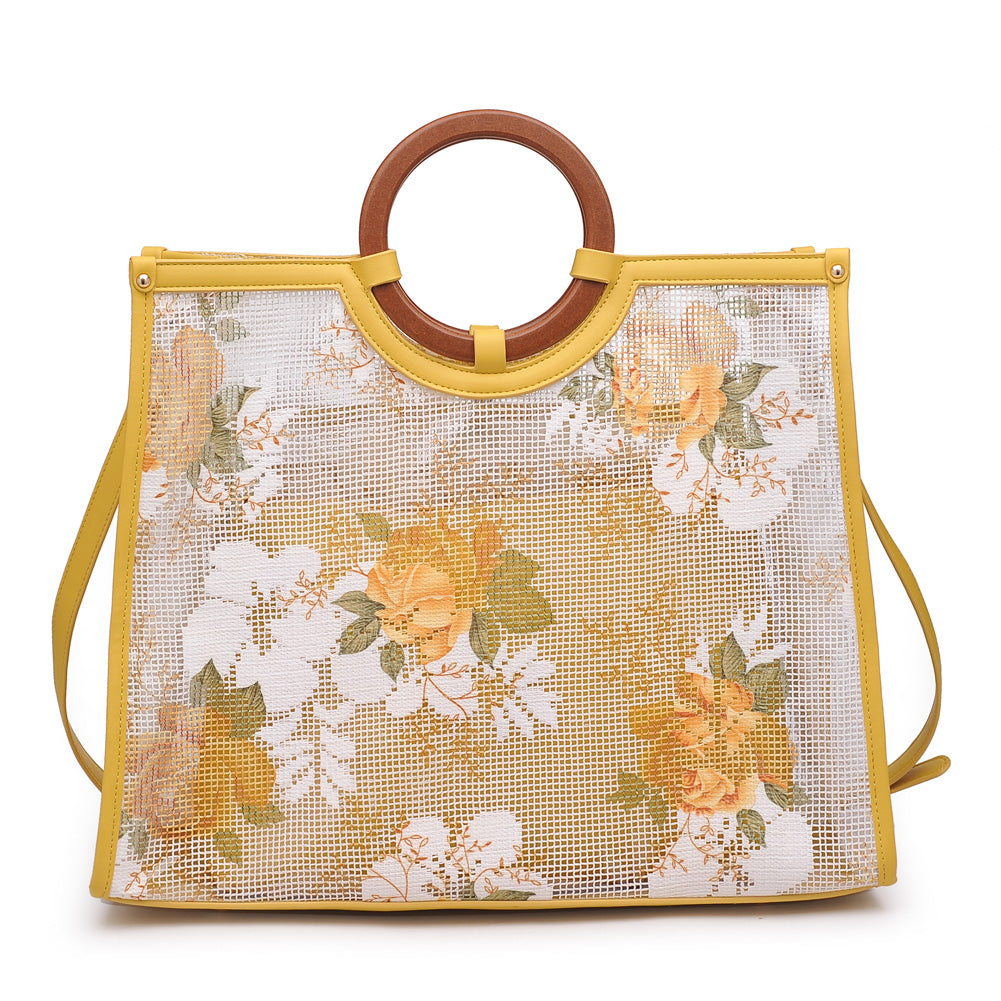 Woman wearing Yellow Moda Luxe Karma Top Handle 842017118862 View 7 | Yellow