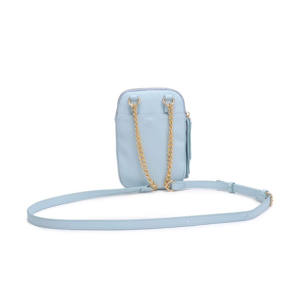 Woman wearing Sky Blue Moda Luxe Chantal Crossbody 842017131489 View 7 | Sky Blue