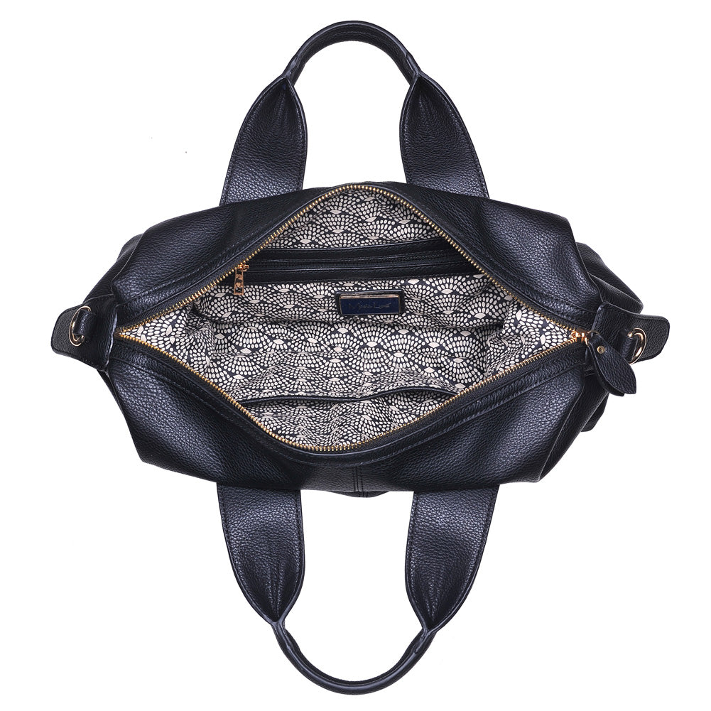 Product Image of Moda Luxe Everly Satchel 842017104759 View 4 | Black
