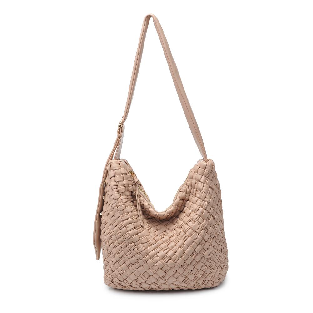 Woman wearing Natural Moda Luxe Classica Crossbody 842017135487 View 5 | Natural