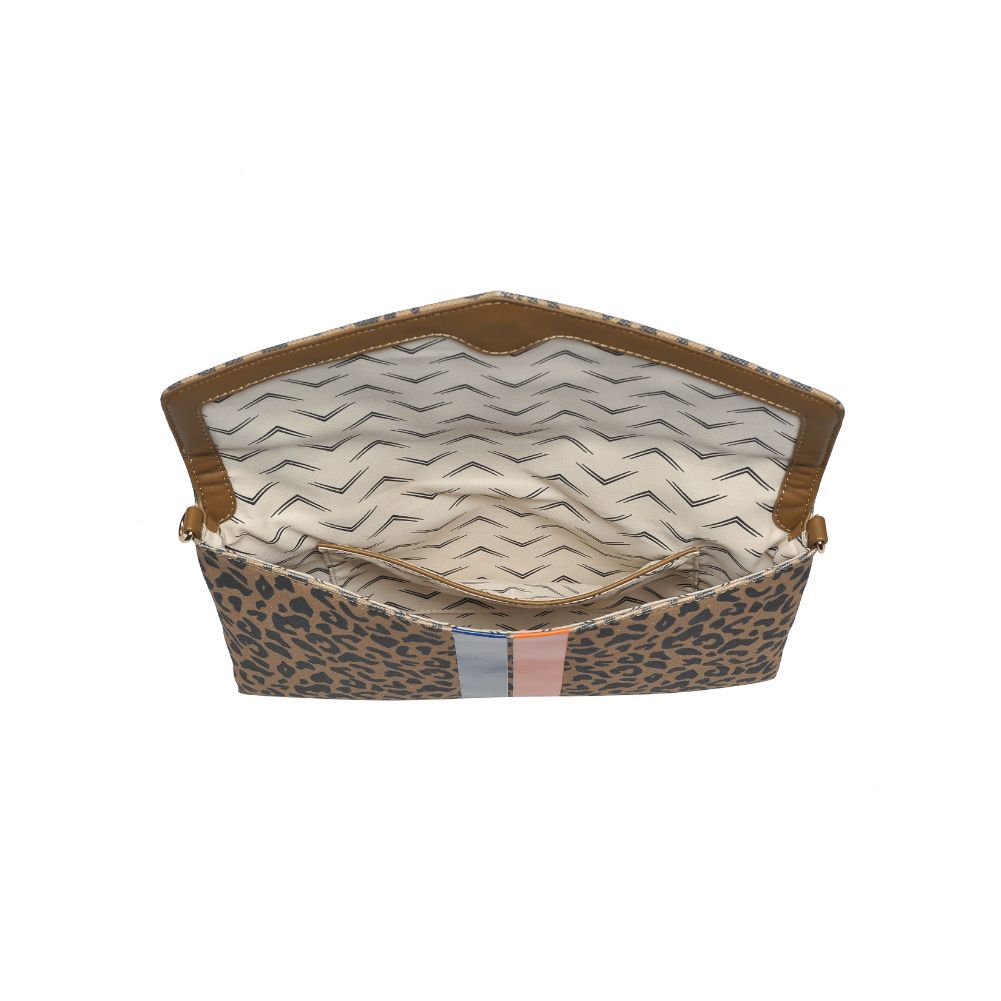 Woman wearing Leopard Moda Luxe Tory Clutch 842017129233 View 9 | Leopard
