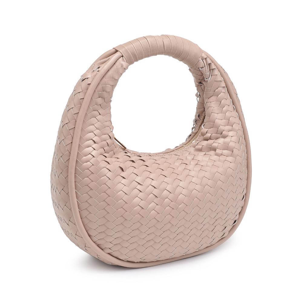 Woman wearing Natural Moda Luxe Cassidy Clutch 842017136316 View 6 | Natural