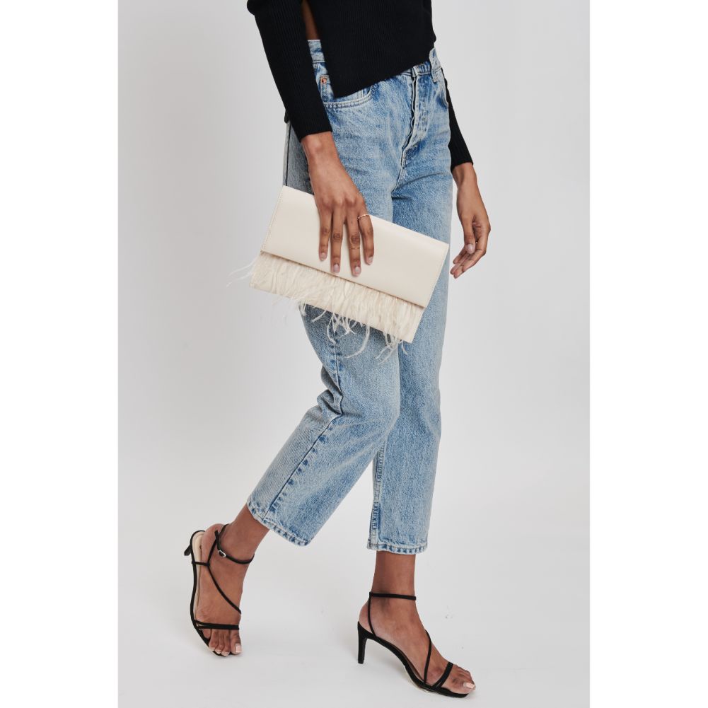 Woman wearing Nude Sol and Selene Everlee Clutch 842017131137 View 4 | Nude