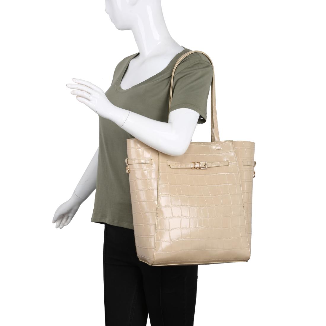 Product Image of Moda Luxe Athena Bucket 842017139843 View 5 | Cream