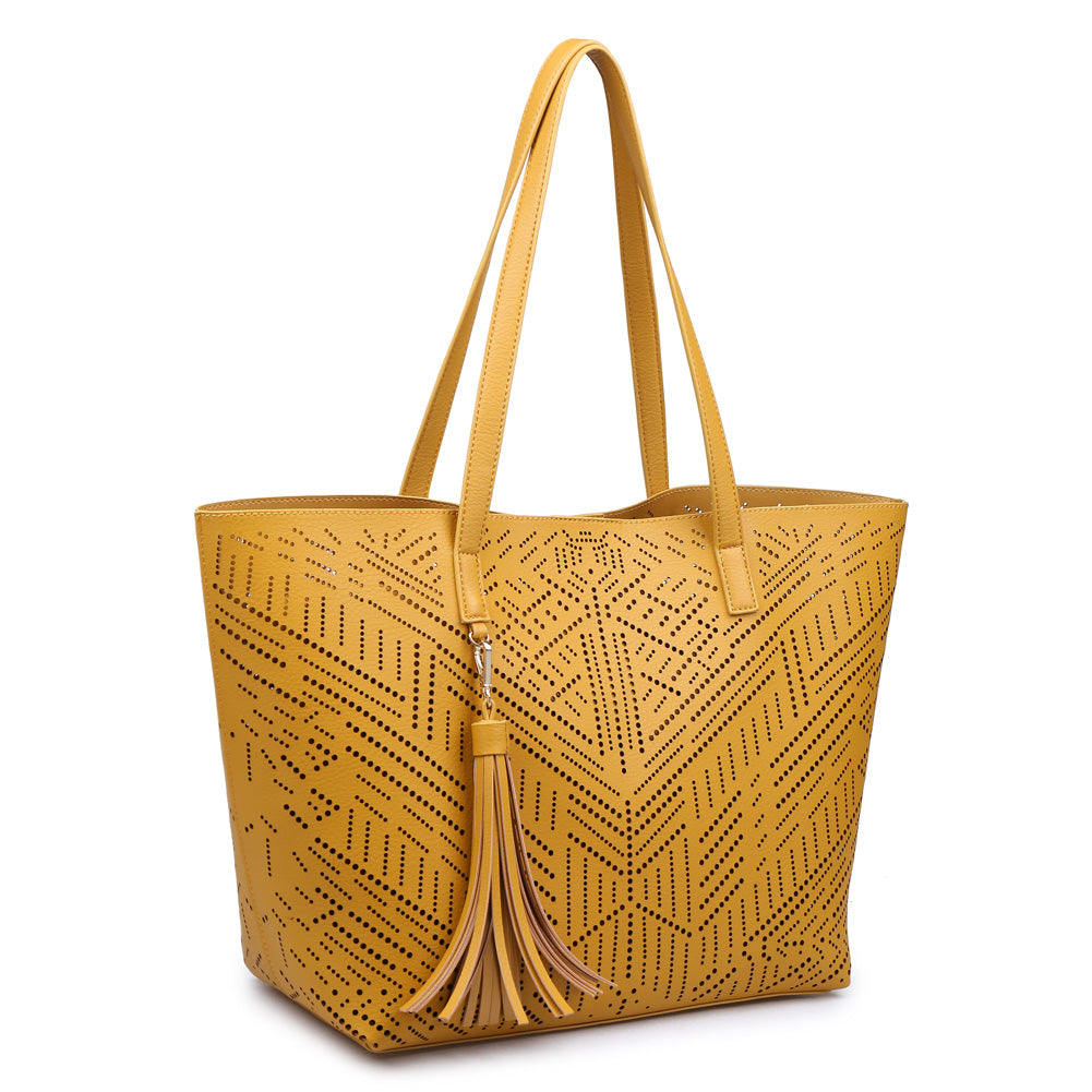 Product Image of Moda Luxe Wanderlust Tote 842017110941 View 2 | Mustard