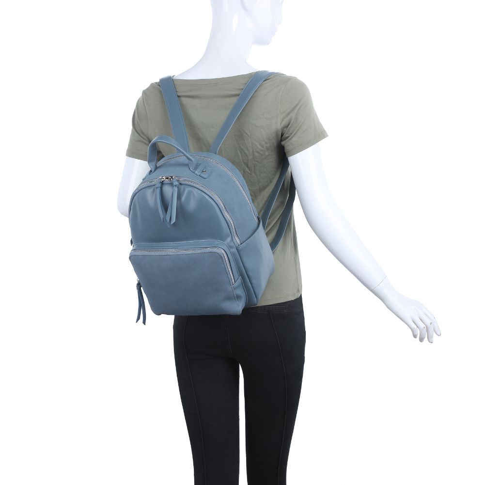 Product Image of Moda Luxe Blair Backpack 842017127383 View 5 | Blue Fog
