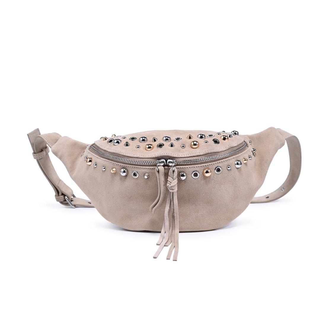 Woman wearing Natural Moda Luxe Star Belt Bag 842017140627 View 5 | Natural