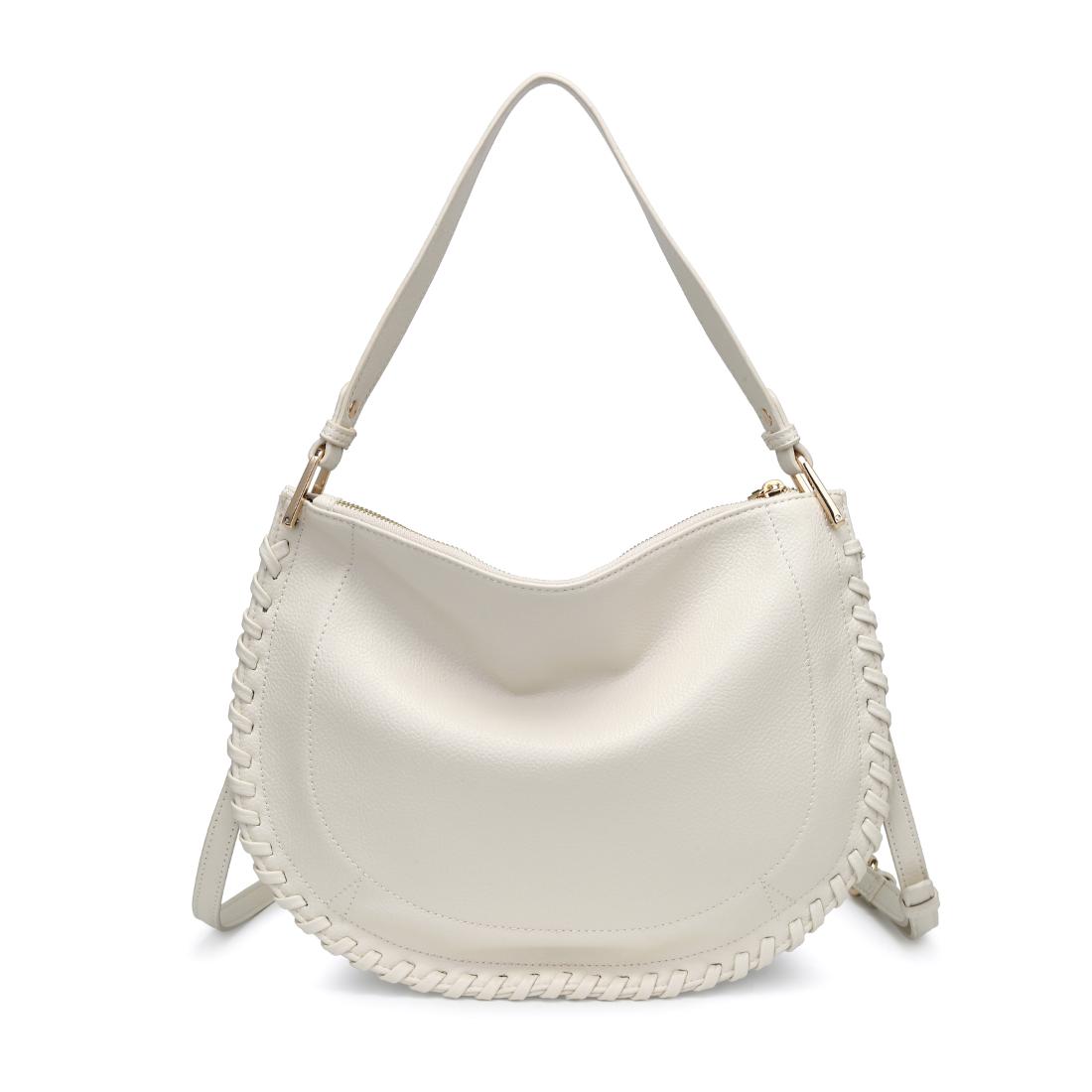 Woman wearing Ivory Moda Luxe Lita Hobo 842017141075 View 7 | Ivory