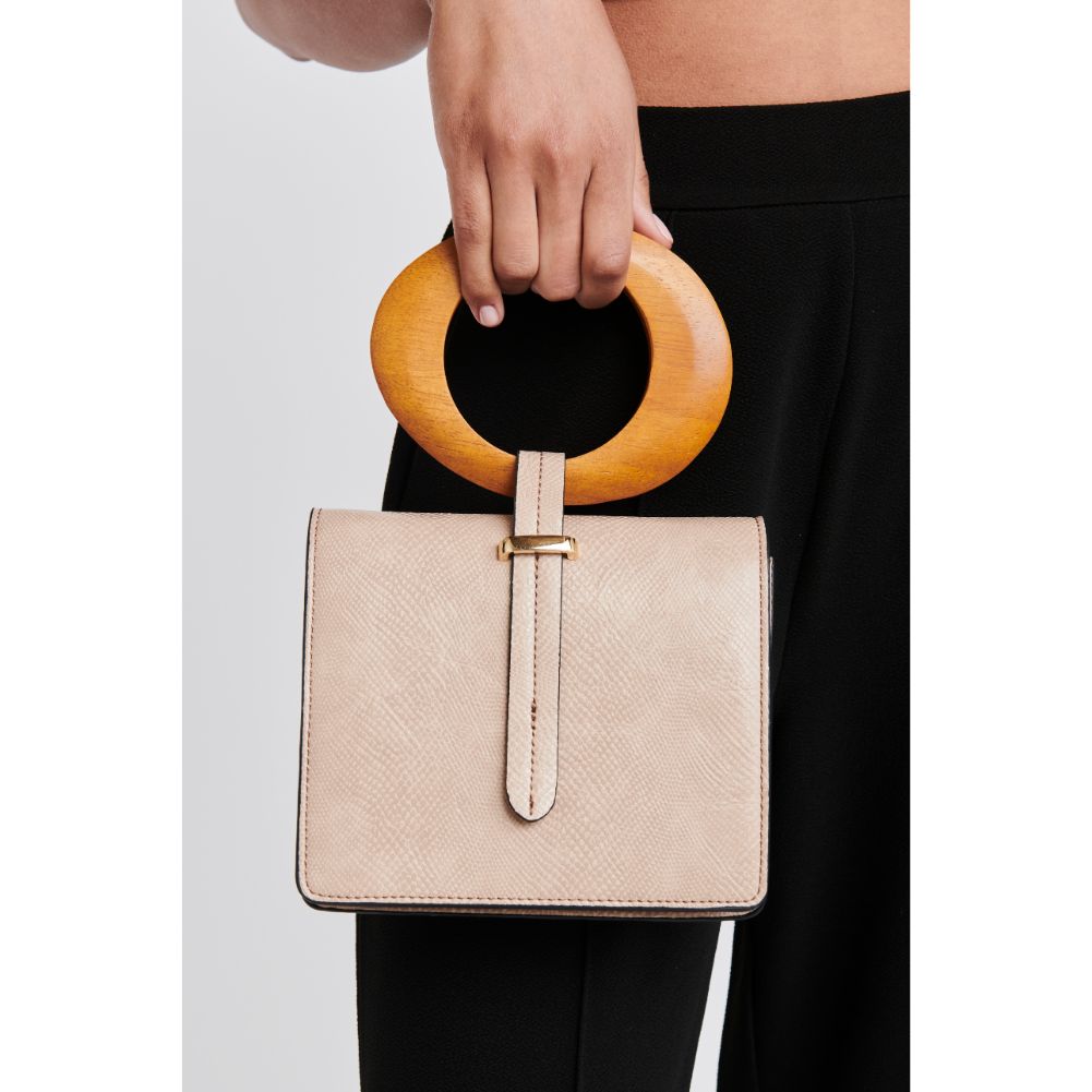 Woman wearing Nude Moda Luxe Callie Crossbody 842017123934 View 2 | Nude
