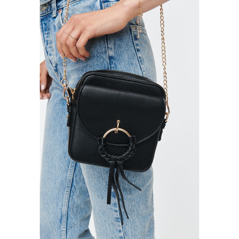 Woman wearing Black Moda Luxe Addison Crossbody 842017130833 View 4 | Black