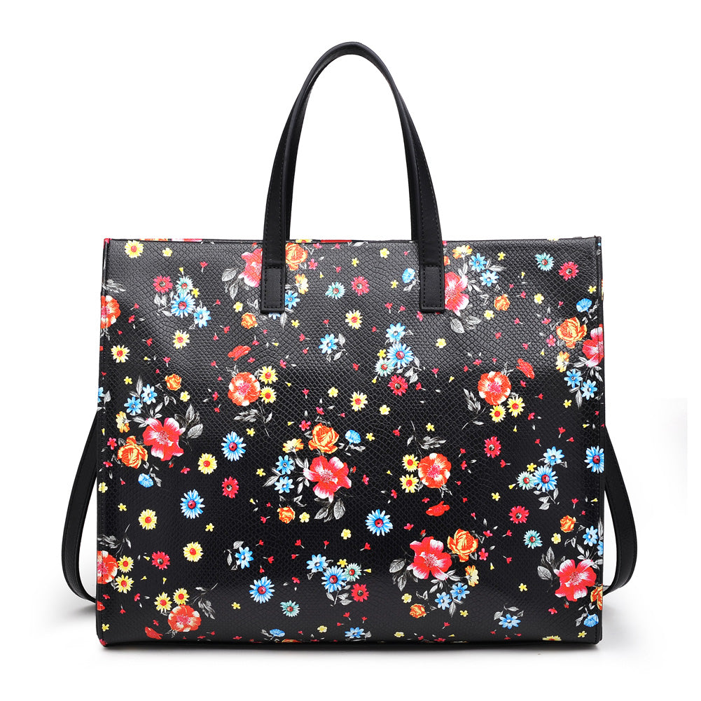 Product Image of Moda Luxe Julian Print Tote 842017118503 View 7 | Black