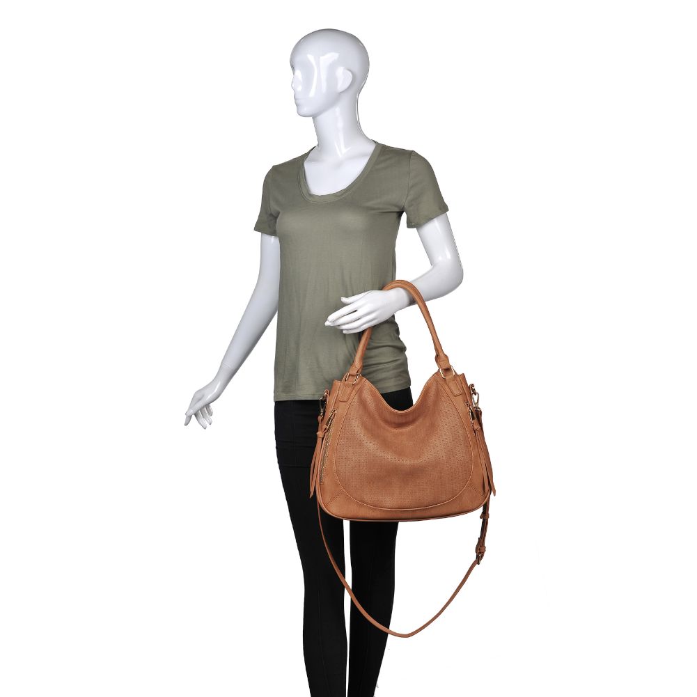 Product Image of Moda Luxe Angelica Satchel 842017123880 View 5 | Tan