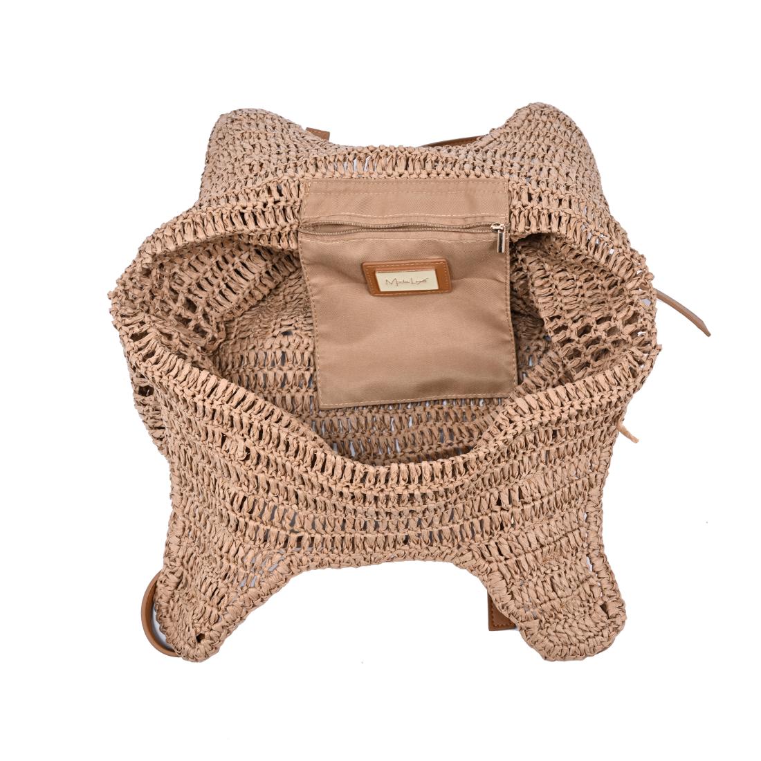 Woman wearing Natural Moda Luxe Reina Tote 842017140733 View 9 | Natural