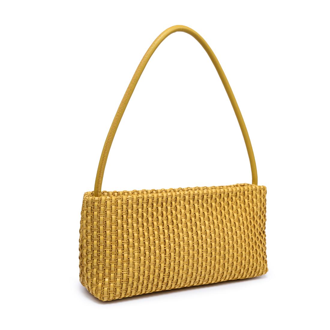 Woman wearing Mustard Moda Luxe Lucy Shoulder Bag 842017140375 View 6 | Mustard