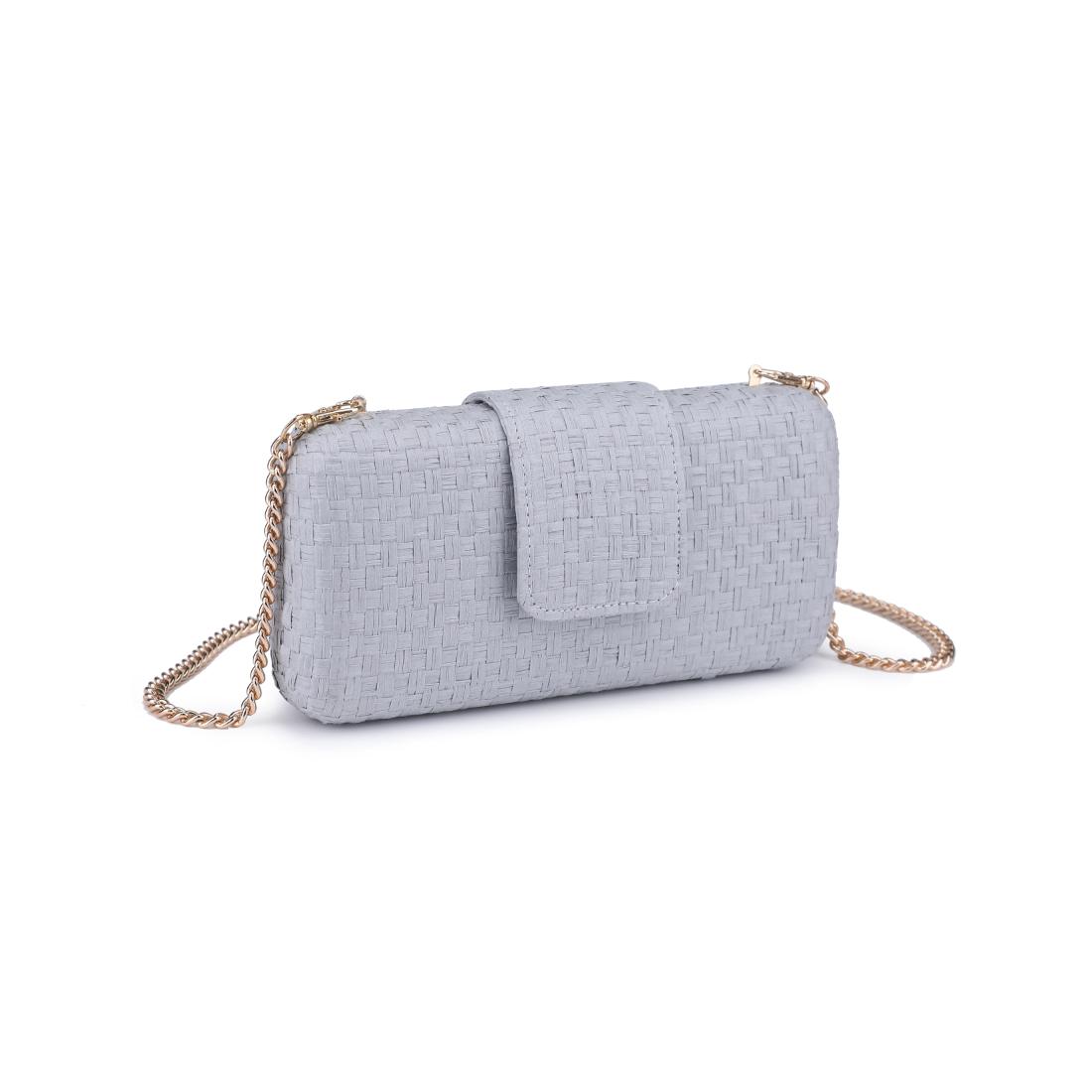Woman wearing Grey Moda Luxe Sylvi Evening Bag 842017138204 View 6 | Grey