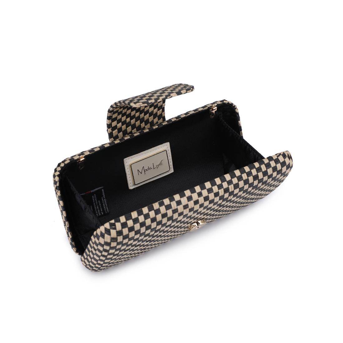 Woman wearing Black Natural Moda Luxe Sylvi Evening Bag 842017138211 View 9 | Black Natural