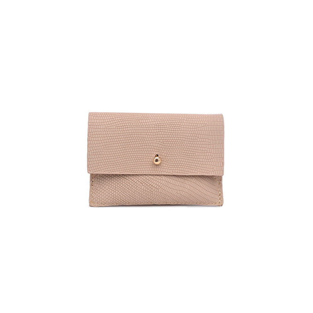 Product Image of Moda Luxe Elle Croc Petite Card Holder 842017119968 View 1 | Nude