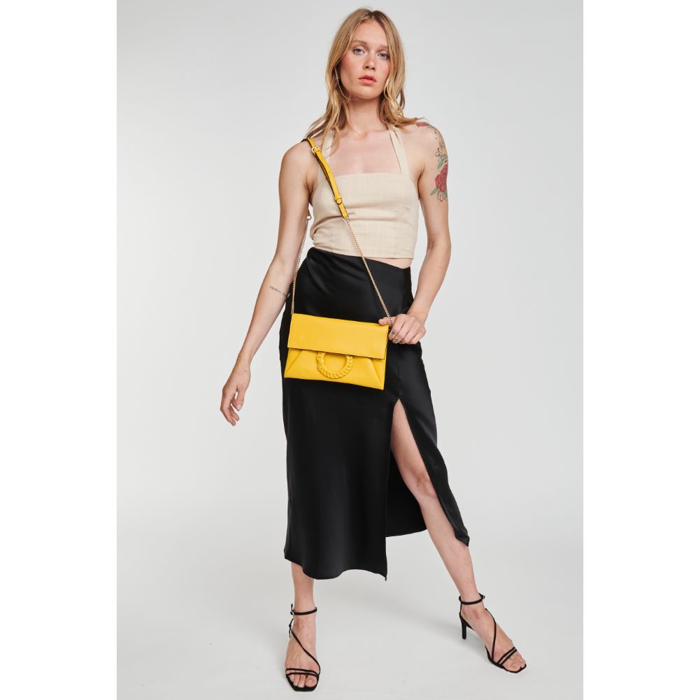 Woman wearing Sunflower Moda Luxe Harper Crossbody 842017124597 View 3 | Sunflower