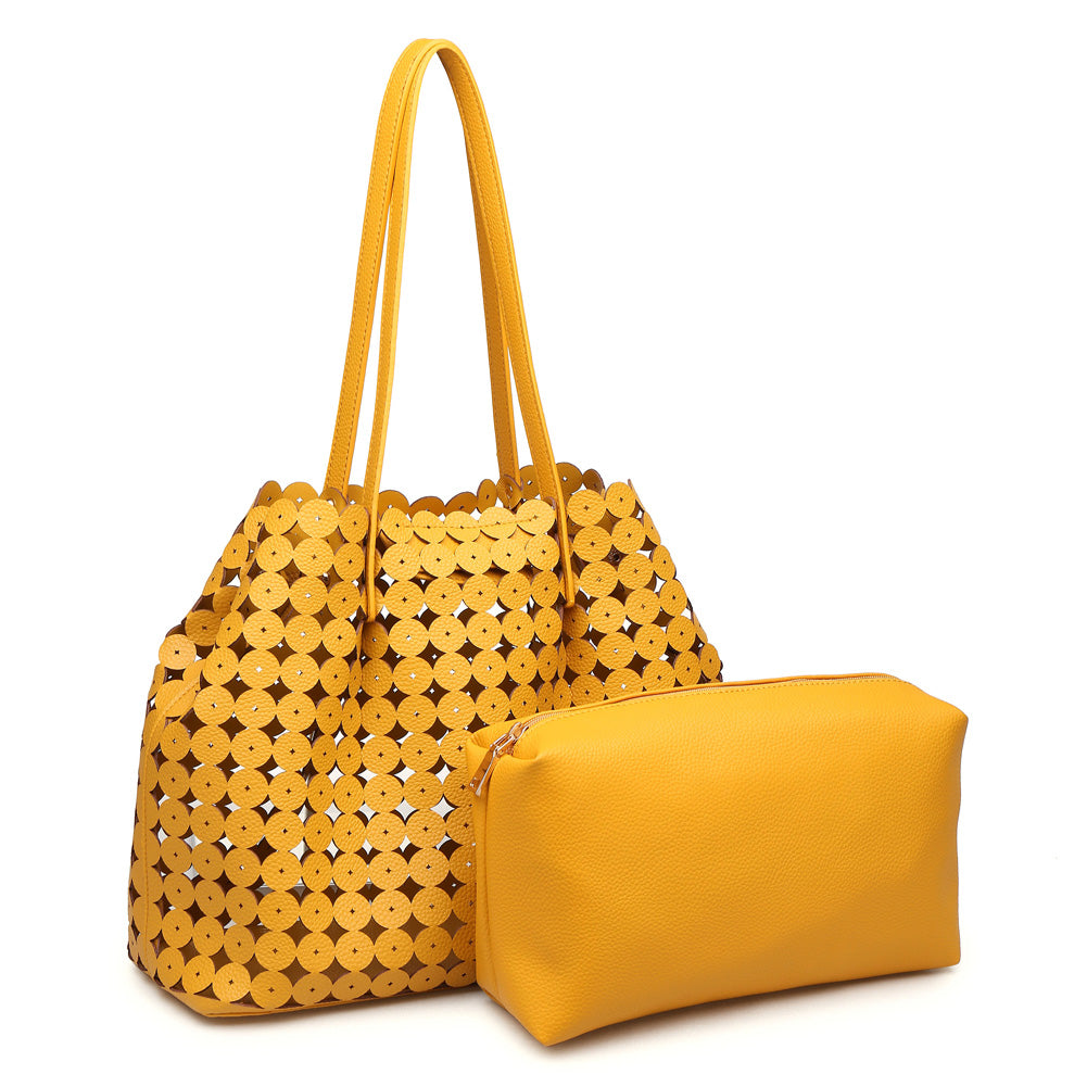 Product Image of Moda Luxe Casablanca Tote 842017110996 View 5 | Mustard