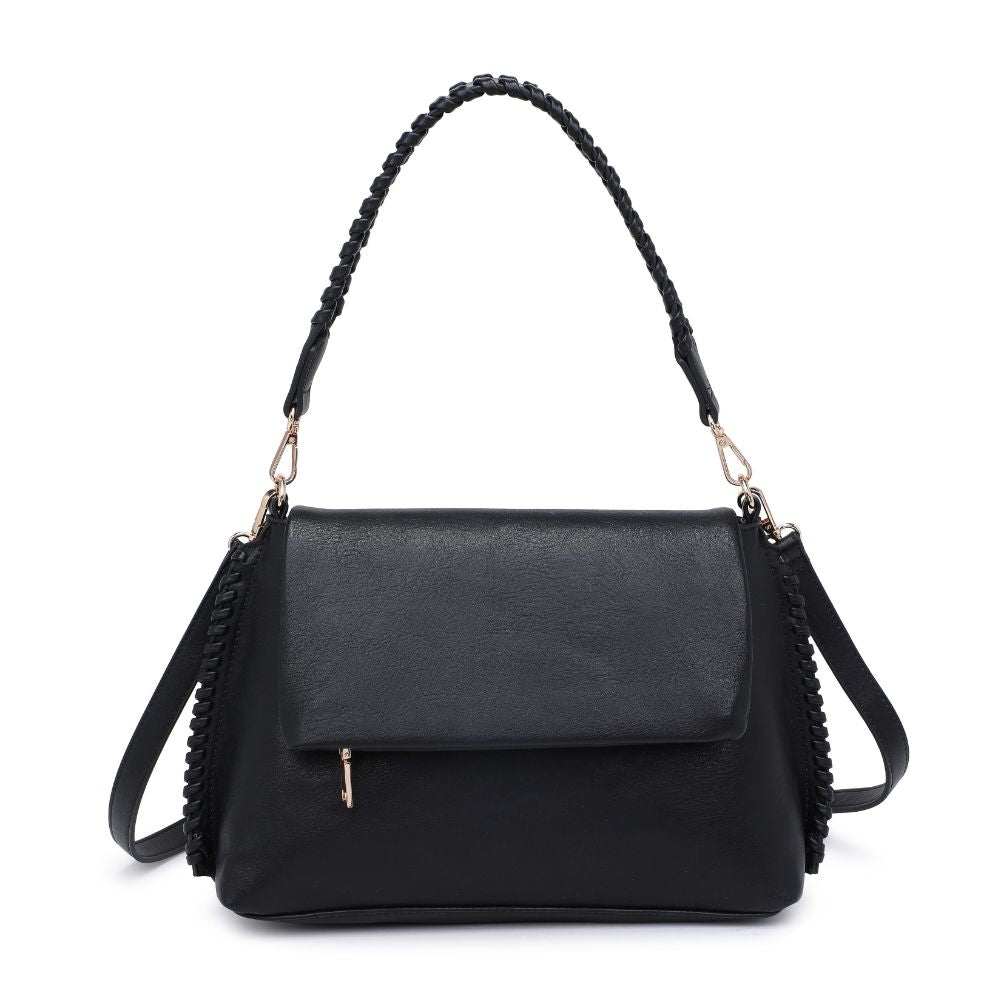 Woman wearing Black Moda Luxe Gracie Messenger 842017129769 View 5 | Black