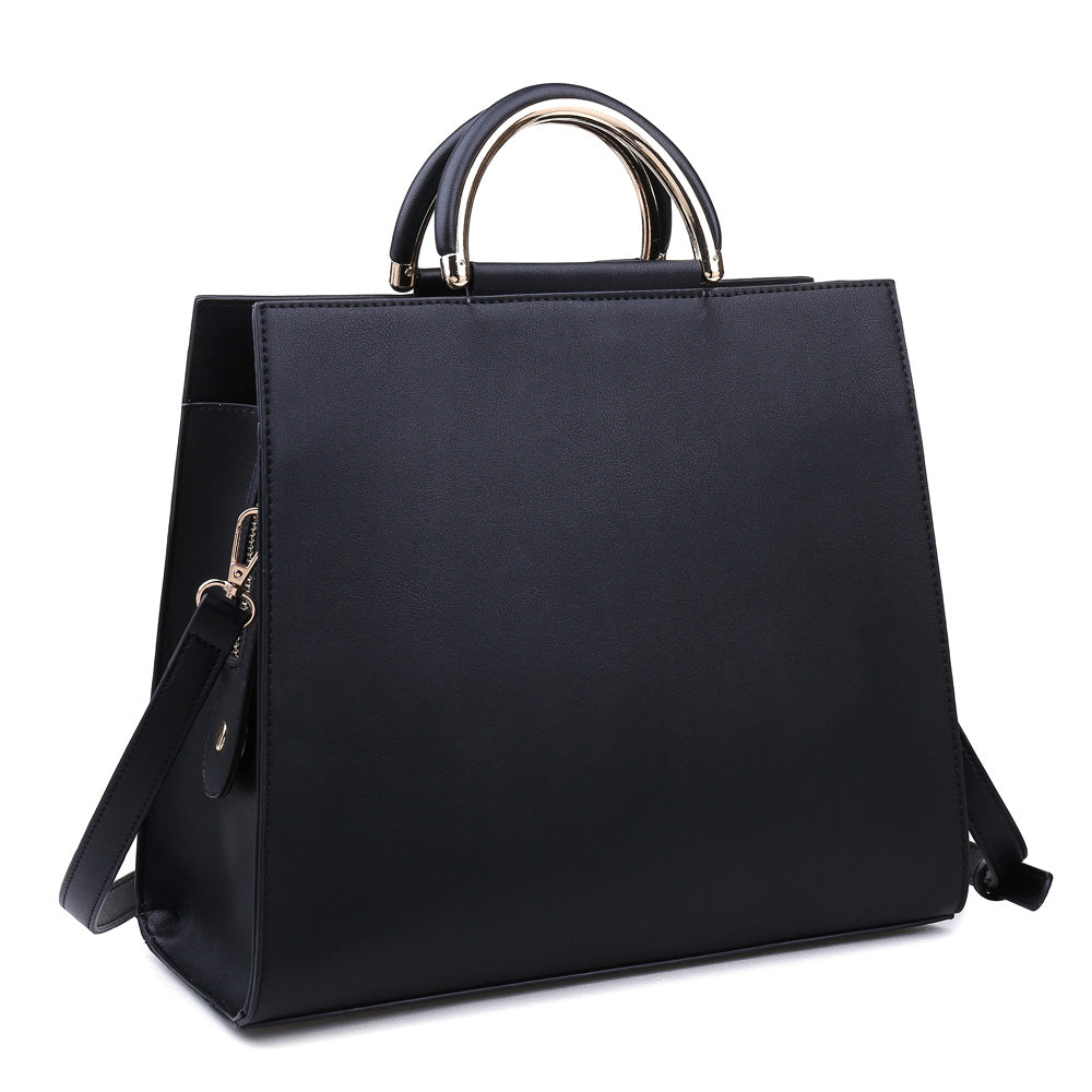 Product Image of Moda Luxe Noelle Satchel 842017113454 View 2 | Black