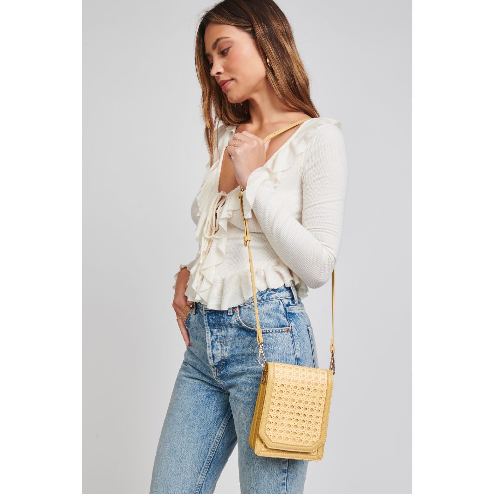 Woman wearing Blonde Moda Luxe Remi Crossbody 842017124153 View 2 | Blonde