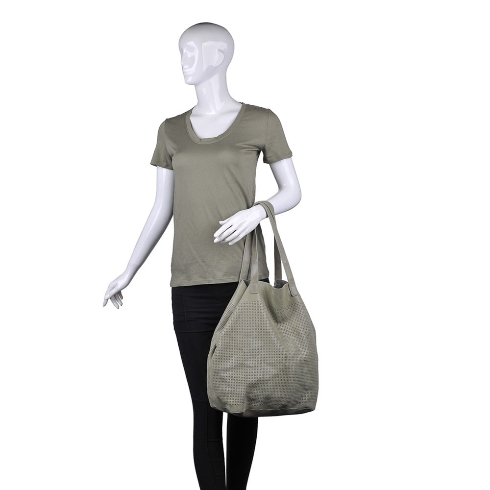 Woman wearing Olive Moda Luxe Stella Tote 842017115335 View 1 | Olive