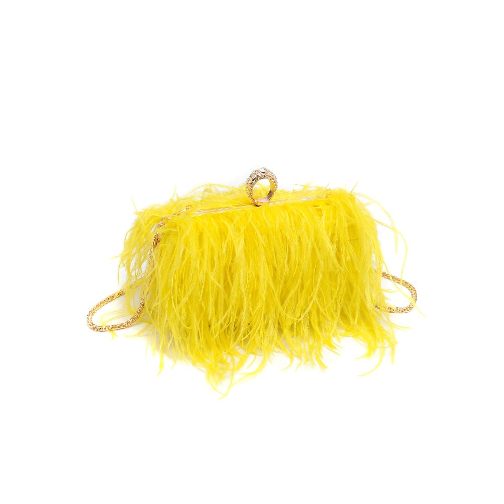 Woman wearing Canary Moda Luxe Harlow Evening Bag 842017131540 View 6 | Canary