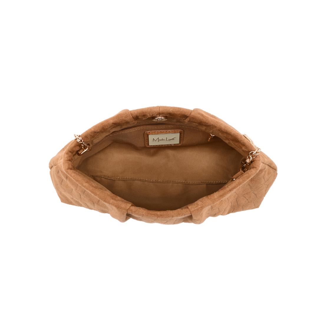 Moda Luxe Elva - Croc Embossed Faux Suede Clutch 842017142287 View 8 | Tan