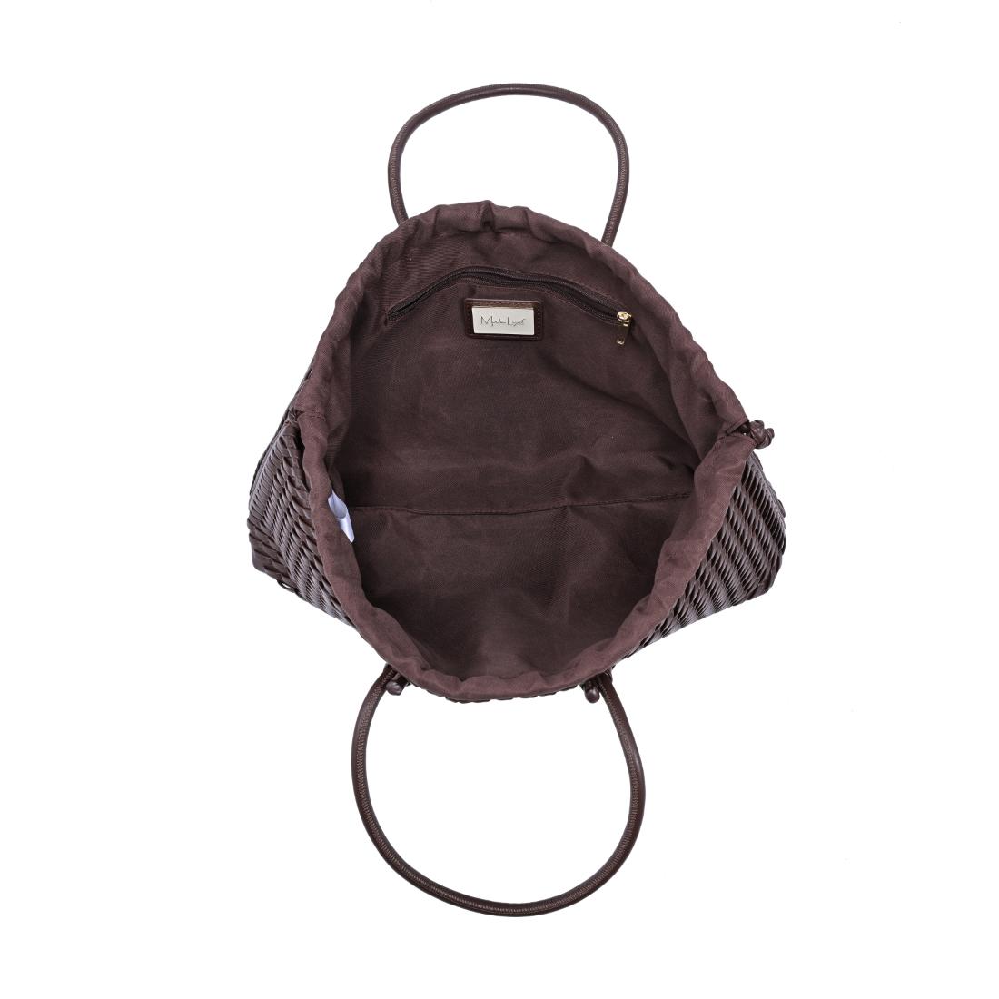 Woman wearing Chocolate Moda Luxe Nola Tote 842017140863 View 9 | Chocolate