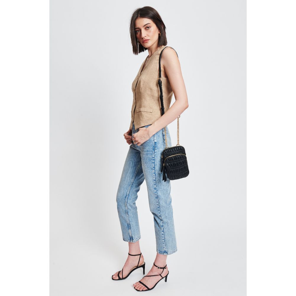 Woman wearing Black Moda Luxe Chantal Crossbody 842017131458 View 3 | Black