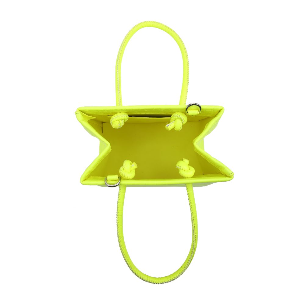 Product Image of Moda Luxe Peyton Croc Crossbody 842017125259 View 4 | Neon Yellow