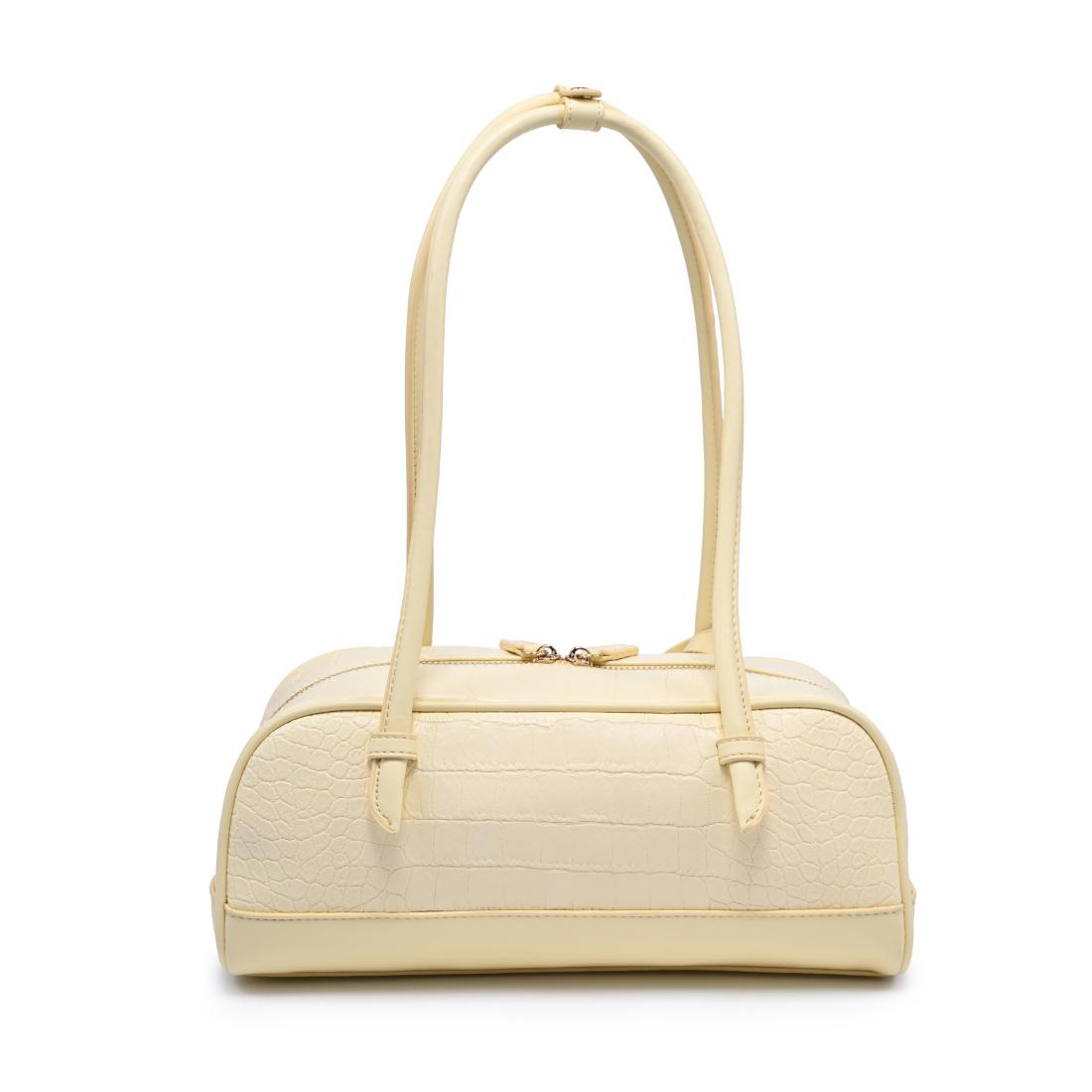 Woman wearing Butter Moda Luxe Paloma - Croco Shoulder Bag 842017140429 View 7 | Butter