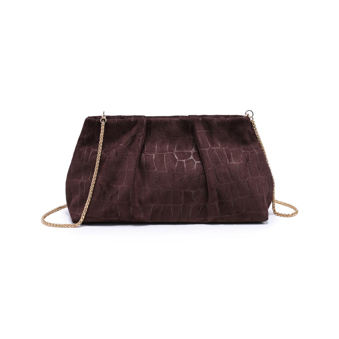 Moda Luxe Elva Croco Clutch 842017142270 View 5 | Chocolate