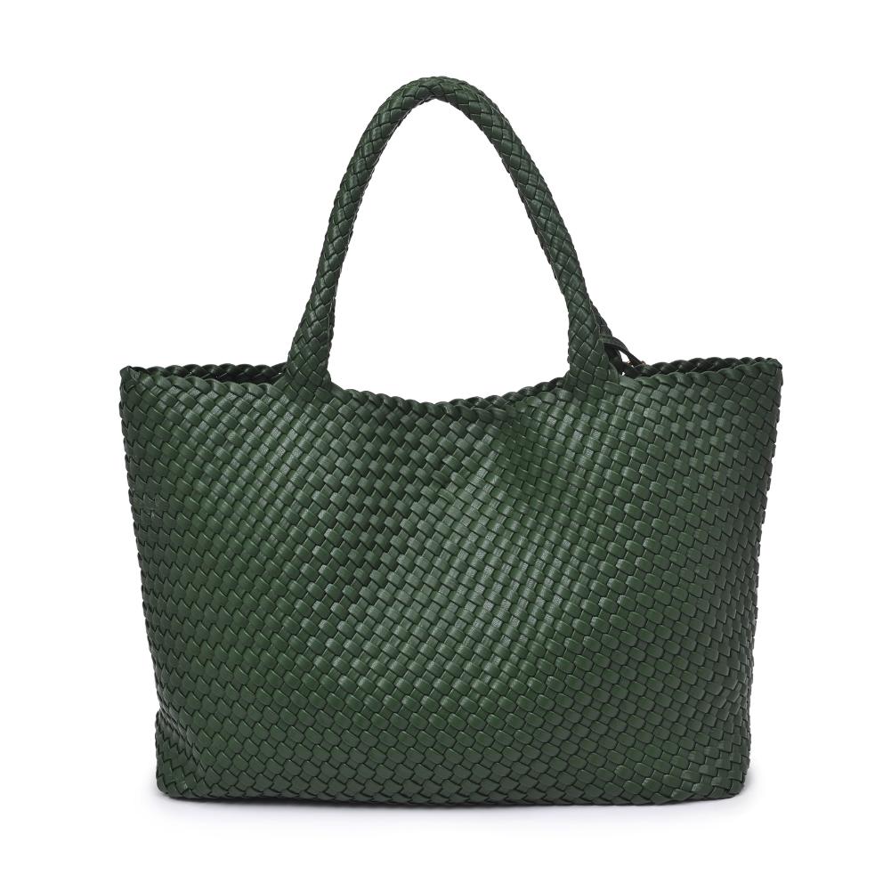 Woman wearing Forest Moda Luxe Solana Tote 842017135746 View 7 | Forest